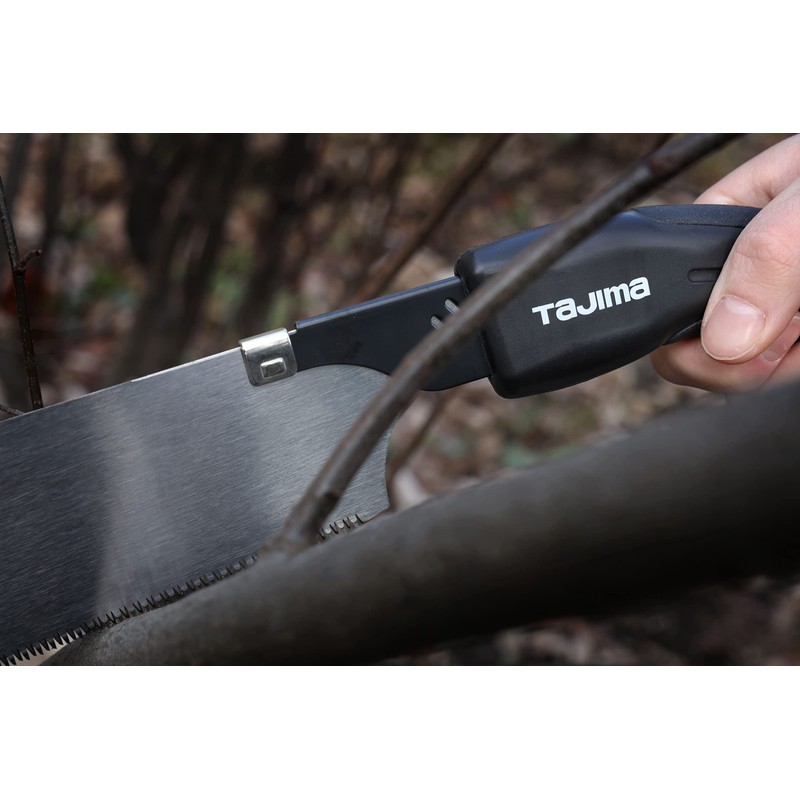 Tajima PUL-265 Japan Pull Saw with Curved-Grip, Silver/Black
