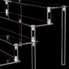 Right angle 3-layer Acrylic Risers, Clear Rectangular 8cm Wide Tiered