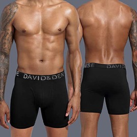 DAVID&DENISE - Calzoncillos tipo calzones de algodón suave para hombre con bragueta abierta para hombre, paquete de 5, Paquete de 5 4, M