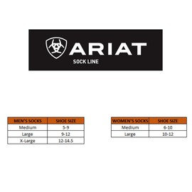 ARIAT Unisex Ultimate 2-Pair Pack Arch Support Wool Socks, Black, Medium