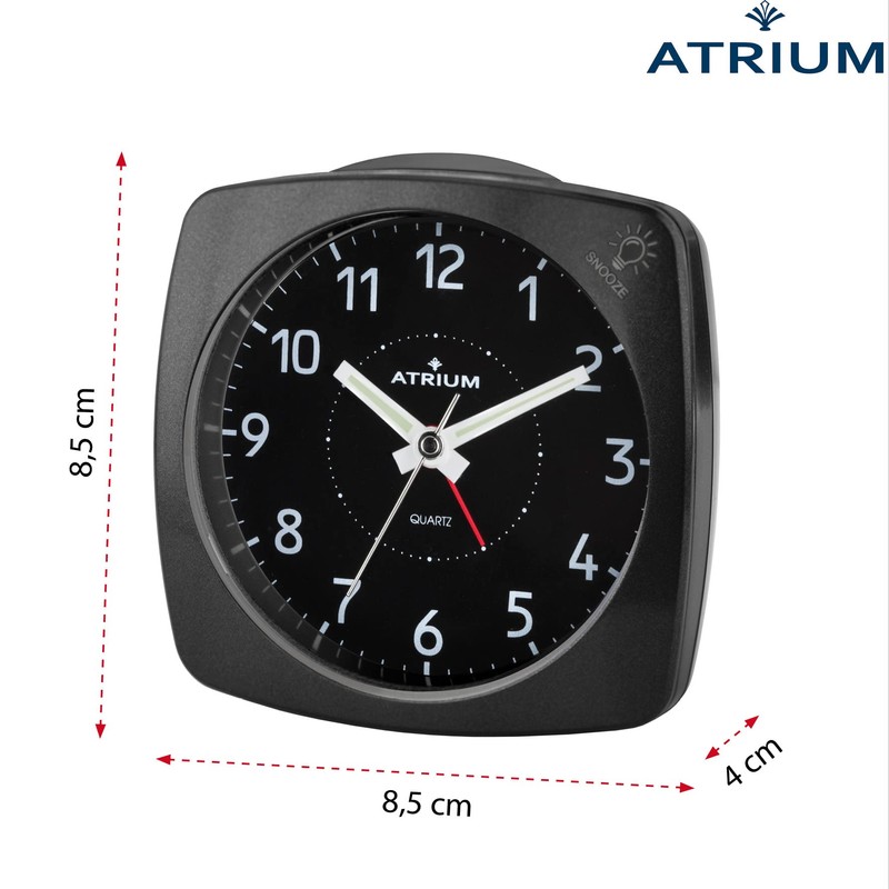 ATRIUM A251-7 Analogue Quartz Alarm Clock with Light and Snooze