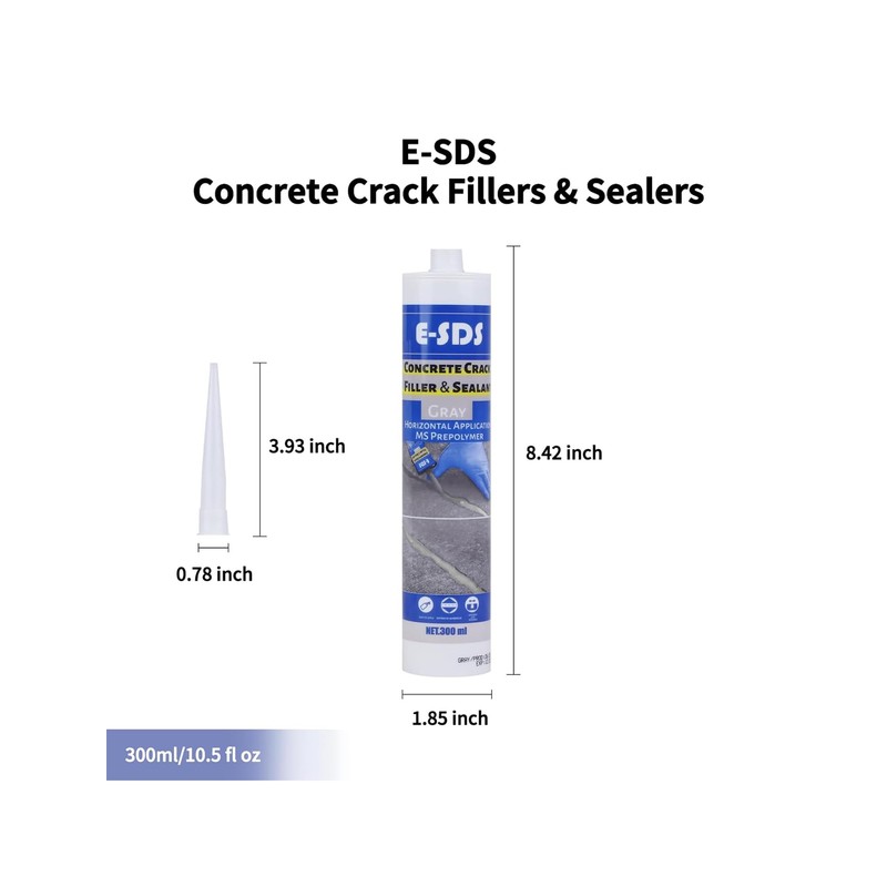 E-SDS Concrete Crack Filler Outdoor Waterproof Cement Crack Filler, Polyurethane