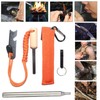 Hiking Tools Kit, 5 Survival Kits, Multifunctional, Keychain Carabiner, Fire