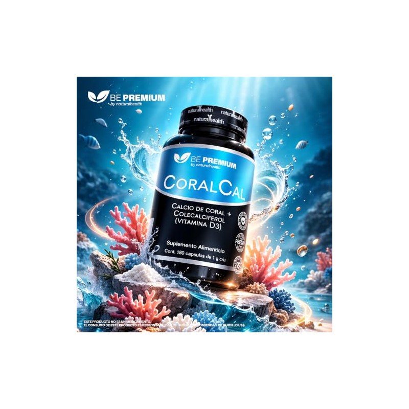 Natural Health Coralcal Suplemento Alimenticio Calcio Coral Vitamina Colecalciferol Frasco
