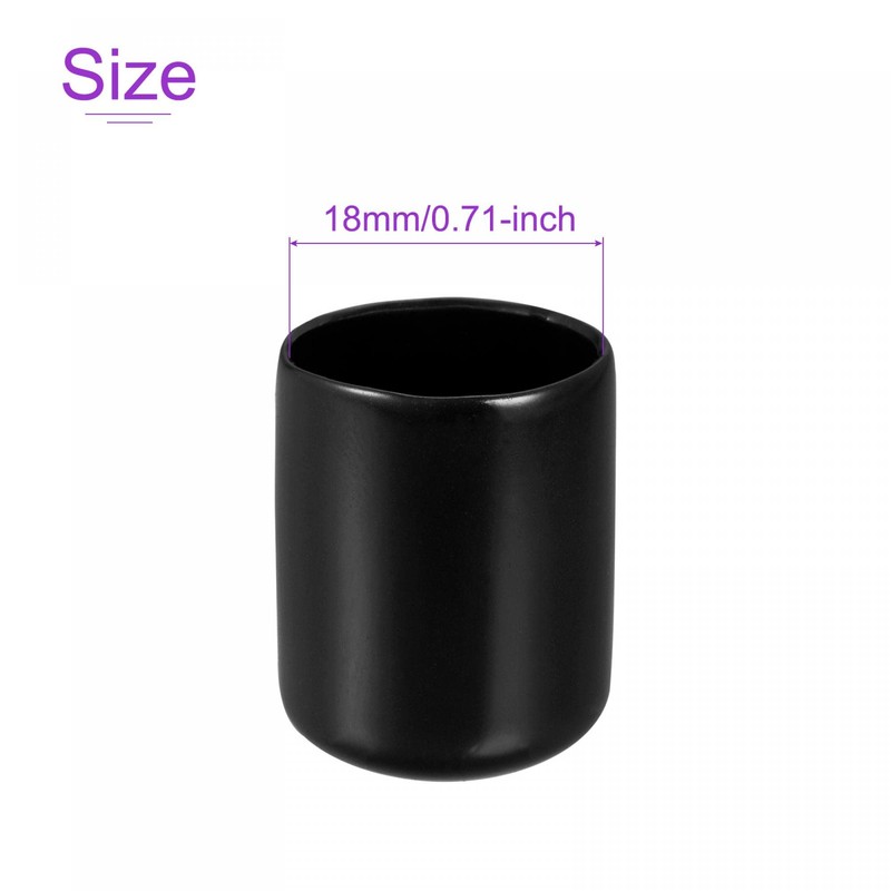 sourcing map 10 Pack 18mm ID Black Screw Thread Protectors