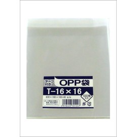 Moriyama Kasei OPP Bag with Tape, Transparent, T-16 x 16