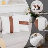 Vfuty Set of 2 White Decorative Pillow Covers Modern Faux
