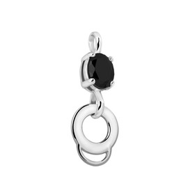 Quiges Charms Pendant Carrier Silver-Plated Women's Jewellery for Charm Bracelet, Crystal, Cubic Zirconia
