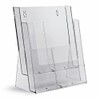 taymar A4 Table Leaflet Stand 2 Tier Transparent without Divider