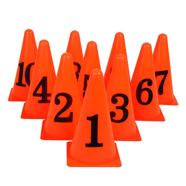 Yardwe 10 Pcs cones sports child marking plate obstacle traffic