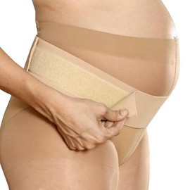ana wiz Pregnancy Support Band, Suitable throughout pregnancy, Supporting Bump, Beige (UK 10-12)