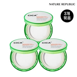 Nature Republic 네이처리퍼블릭 1+1+1 그린더마 마일드 시카 빅 선쿠션 SPF50+PA++++ Nature Republic 1+1+1 Green Derma Mild Cica Big Sun Cushion SPF50+PA++++