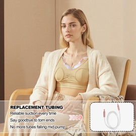 Replacement Tubing Compatible with BabyBuddha Breast Pump - Replacemenet Parts, Made Without BPA Tubing with Connector, Easy to Replace, Spare Breastpump Parts, Breast Pump Accessories