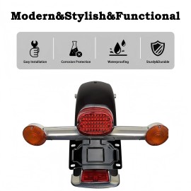 KOONDHEEND Custom Dynamics License Plate Relocation Kit #CD-LPR-KIT Harley Davidson black