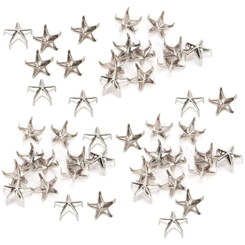 CENPEK 200PCS 15mm Star Rivets Decoration Five-Pointed Star Claw Hand