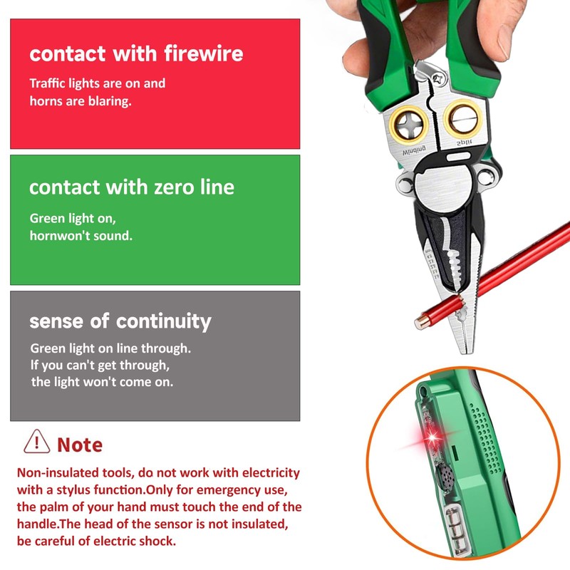 NENOWOND 2025 Upgraded 8-in-1 Wire Stripper with Voltage Tester –