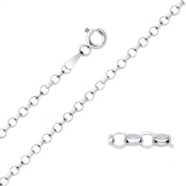 Old English Jewellers Sterling Silver Belcher Chain Necklace - 2.5mm - 16" 18" 20" 22" 24" 26" 30" (18)