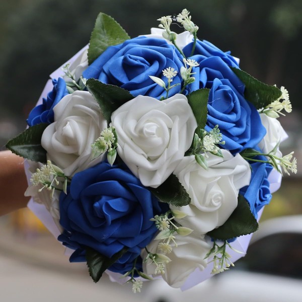 LMMWBM Handmade Wedding Bouquet Toss for Bride Bridesmaids Artificial PE