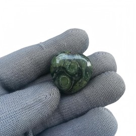 Sunshcat 4 Pcs Natural Kambaba Jasper Pocket Palm Thumb Crystal Heart Love Worry Stones,1 Inches Reiki Balancing Crystal and Healing Stones