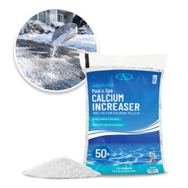 Aqua Joe Pool & Spa Calcium Chloride Pellets, 50 lb Bag – Calcium Hardness Increaser for Above & In-Ground Pools + Fast-Acting Ice Melt, CCPL50