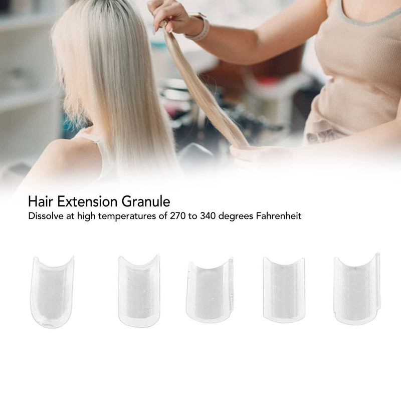 2 Bag U Tip Keratin Clear Granule Beads for Hair