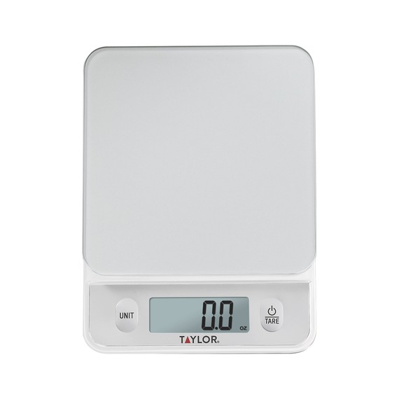 Taylor Glass Top Food Scale with Touch Control Buttons, 11