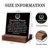 PUVOXHO Lawyer's Prayer Acrylic Sign with Wooden Stand, Religious Graduation