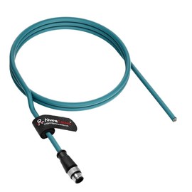 Alvin's Cables M12 A-Code 8 Pin Male to Open End Power I/O Cable Cat6a High-Flex Shielded for Cognex Keyence Basler Industrial Automation Fieldbus Module 3.3ft, Green