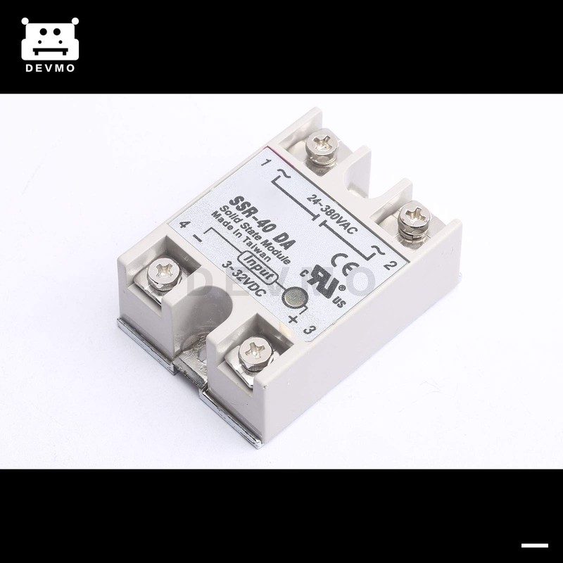 DEVMO SSR-40DA Solid State Relay DC-AC 3-32VDC 24-380VAC for Temp