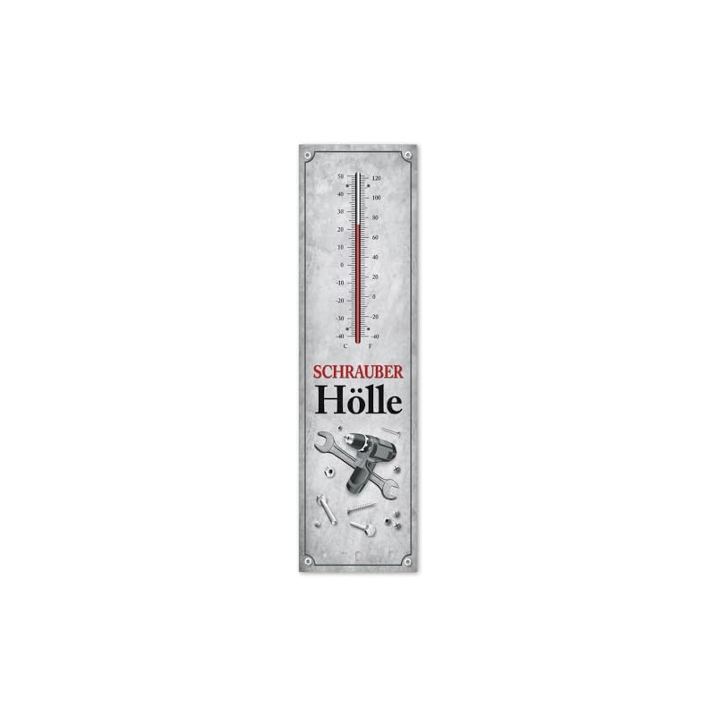 Cult Thermometer + Key Holder – Screwdriver Hell – Aluminium