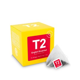 T2 Tea English Breakfast Black Tea Bags in Box, 25-count