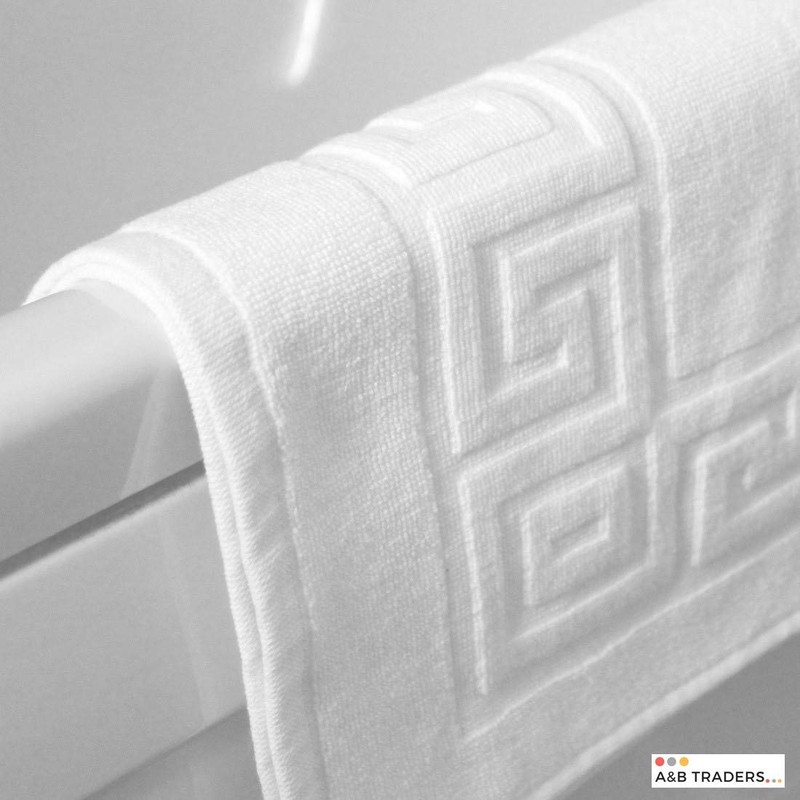 A & B TRADERS Egyptian Cotton Bath Mats Classic Greek