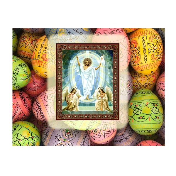 Religious Gifts Resurrection of Christ Icon and 6 Hand Painted