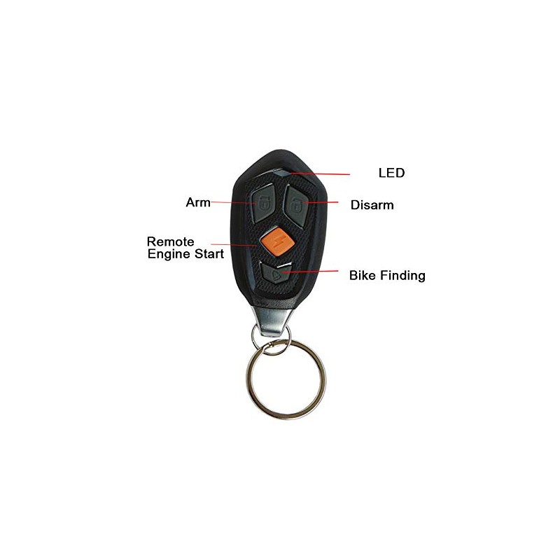 BANVIE Motorcycle Security Alarm System with Remote Start Stop Engine,