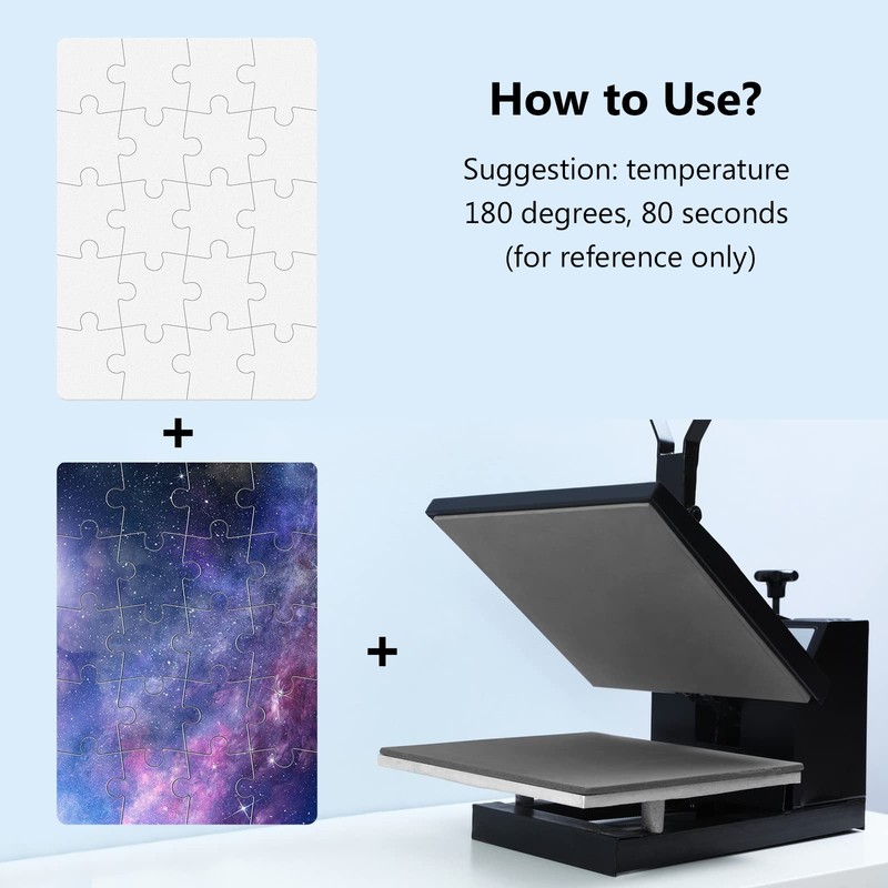 Thinp Pack of 5 Heat Transfer Puzzle Pieces Blank Puzzle