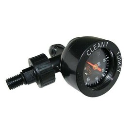 Jandy Valve R0357200 Gauge Air Release Teledyne Laars Pressure Gauge, Air Release Valve CL CV DEL DEVJandy, 1/4" mpt, 0-60psi, Back