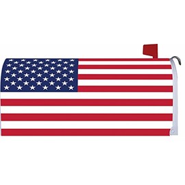 CUSTOM DECOR, INC. AMERICAN FLAG U.S.A. Mailbox Cover - Vinyl with Magnetic Strips