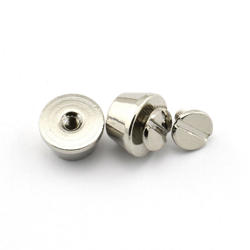 LQ Industrial 25-Pack 1/2" Purse Handbag Feet Nailhead Flat Stud