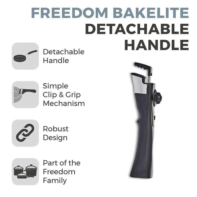 Tower Freedom T800207 Detachable Bakelite Handle with Clip and Grip