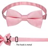 DiBanGu Silk Pink Bow Ties for Men Blush Pink Pre-tied