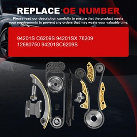 Timing Chain Kit 2.0L 2.2L 2.4L Fit for Equinox 2010-2015 Malibu 08-13 LaCrosse 11-15, for Cobalt 06-10 for HHR 06-11 Regal 11-15 for Terrain 10-15 for G6/G5/Aura/Solstice Engine Repair Parts