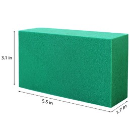 FLOFARE FLOFARE Pack of 3 Floral Foam Blocks Each (5.5"L x 3.1"W x 1.7"H) Green Wet & Dry Flower Foam for Fresh & Artificial Flower Arrangement, Plant Foam, Florist Supplies for DIYs, Arts, Crafts & Weddings