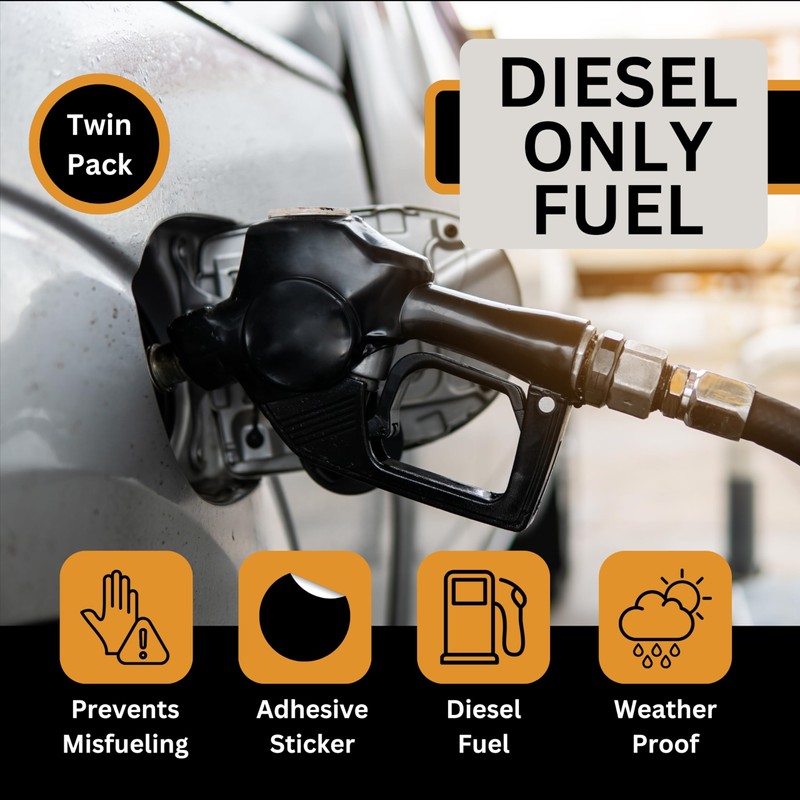 Tek Automotive Diesel Fuel Only Sticker – Twin Pack –