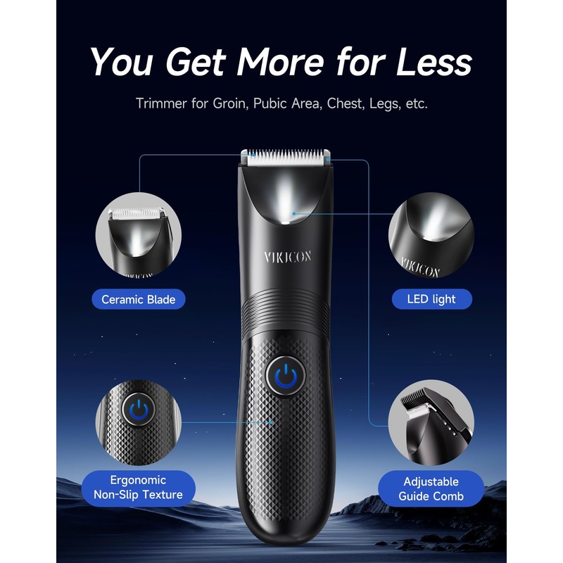 Manscape Trimmer for Men - No Nicks Electric Razor-Shaver for
