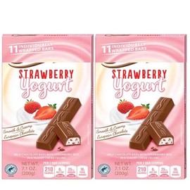 Strawberry Yogurt Milk Chocolate Filled Bar with Creme Center, Choceur Gift Snack Snacking Food Treat