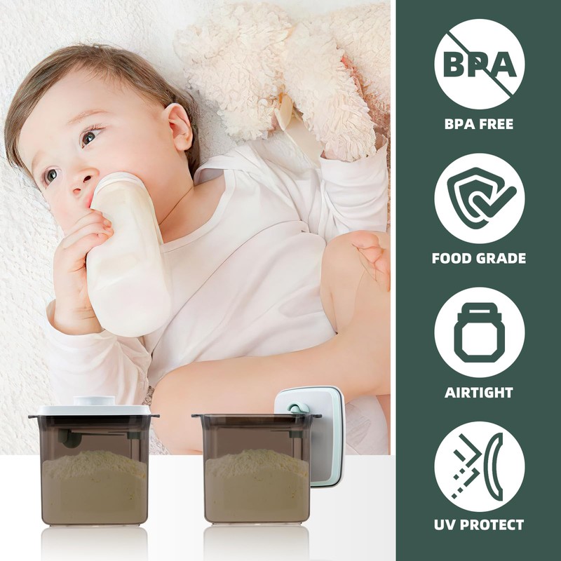 Tourdeus Formula Container for Home 1700ml - 2 Pack Baby