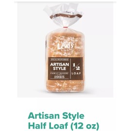 LEWIS ARTISIAN HALF LOAF BREAD