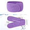 LADES Face Washing Skincare Headband - Terry Cloth Adjustable Face