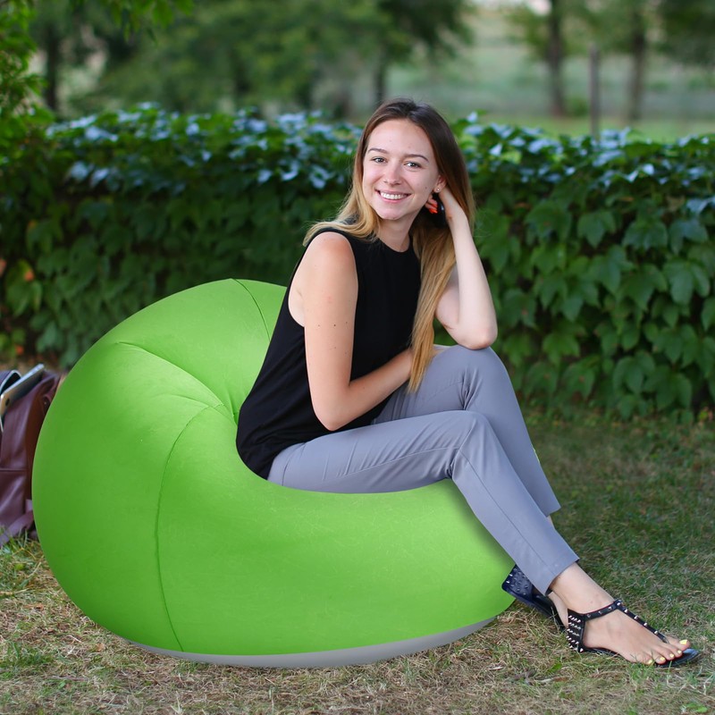 Realspring Inflatable Bean Bag Chairs Outdoor Blow up Camping Chairs