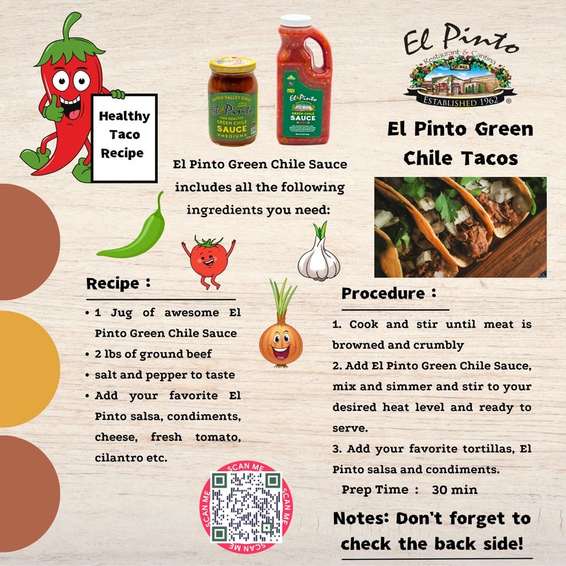 El Pinto Green Chile Sauce, Mild, 16 Ounce (Pack of